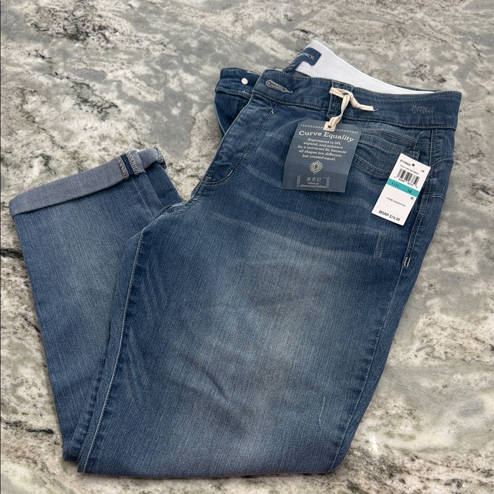 Democracy Medium Blue Ab-Solution Ankle Skimmer Jeans - Picture 6 of 7